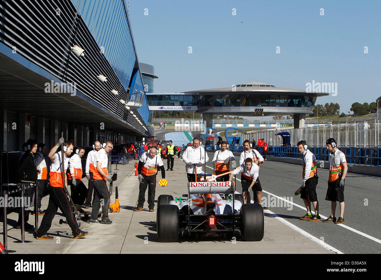 Jerez de la frontera, Spagna. 5 febbraio 2013. Motorsports: FIA Formula One World Championship 2013, F1 Test Jerez, Paul di Resta (GBR, Sahara Force India F1 Team) Credito: dpa picture alliance / Alamy Live News Foto Stock