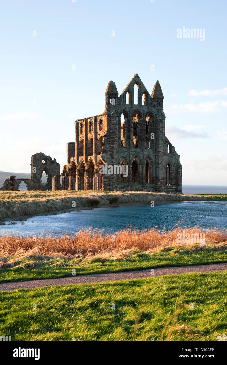 Whitby Abbey, North Yorkshire. Foto Stock