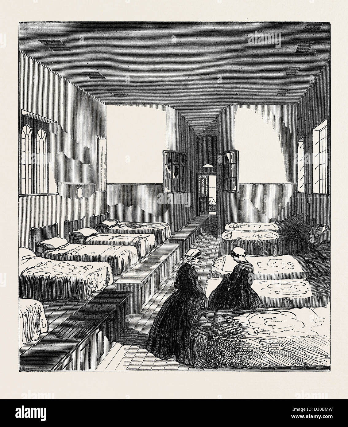 La penale BROADMOOR MANICOMIO: dormitorio femminile Regno Unito 1867 Foto Stock