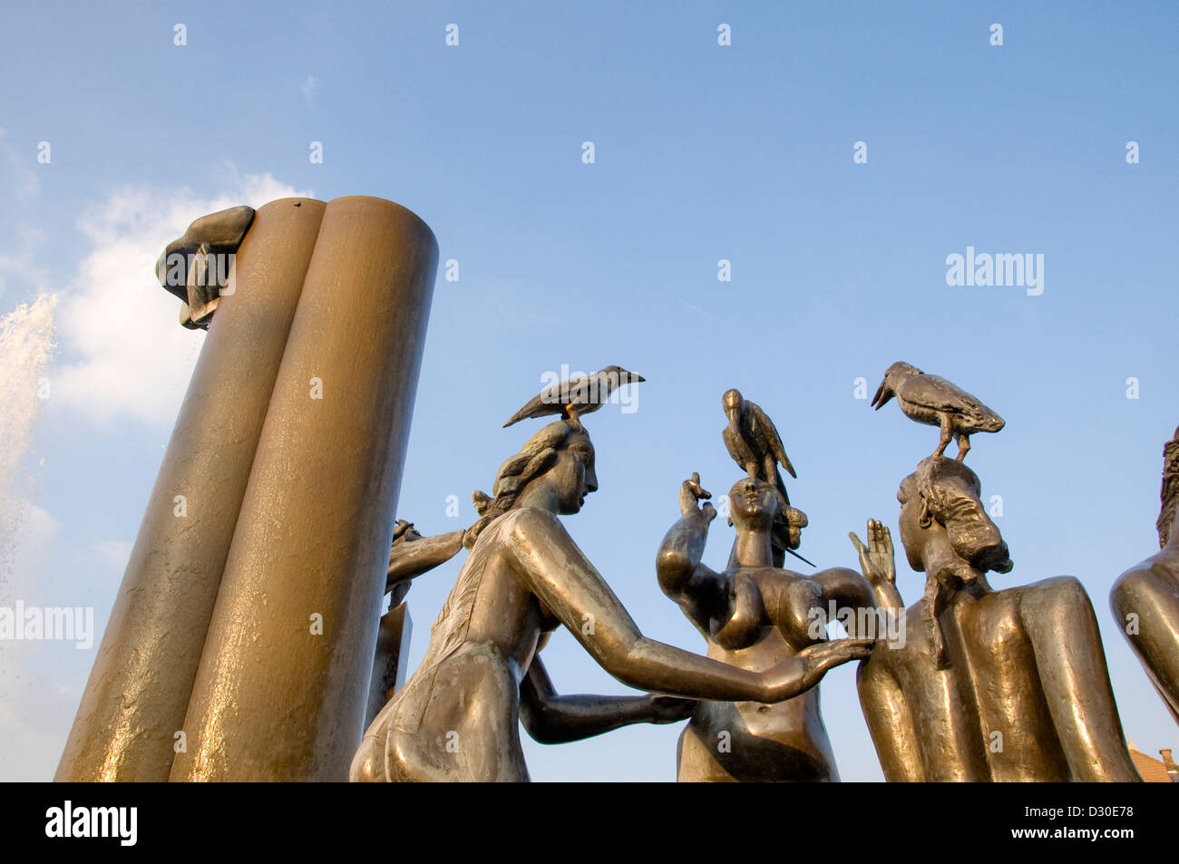 Moderna arte pubblica in Bruges Belgio Foto Stock