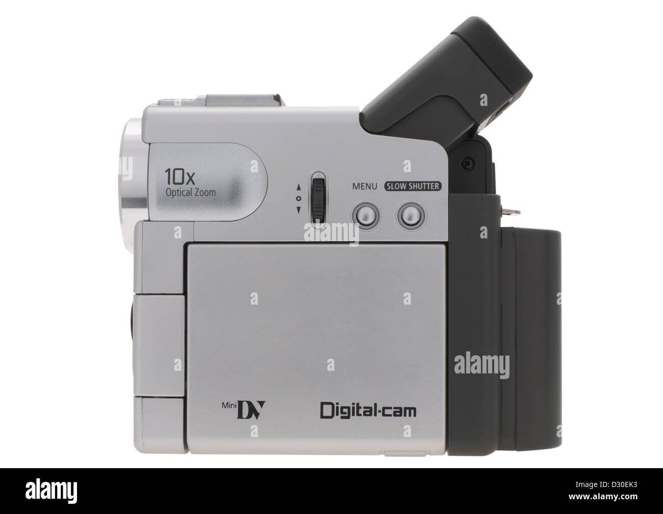Videocamera mini DV su sfondo bianco Foto stock - Alamy