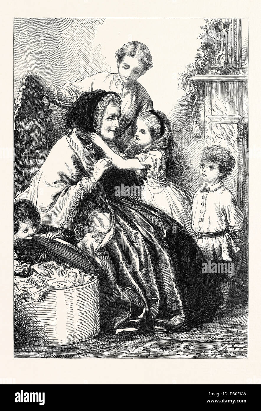 GRANDMAMMA venuto! Disegnata da GEORGE THOMAS 1867 Foto Stock