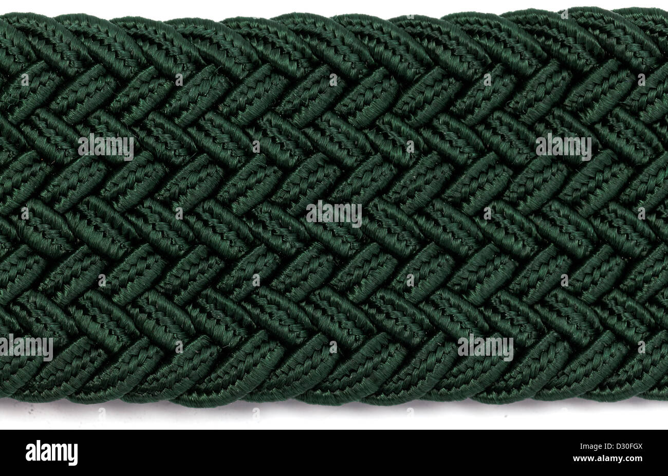 Alta risoluzione texture del nastro a treccia del cavo verde Foto Stock