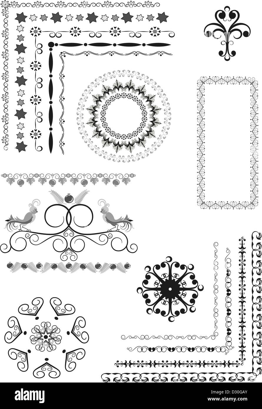 Cornice decorativa, telaio di ornamento Foto Stock