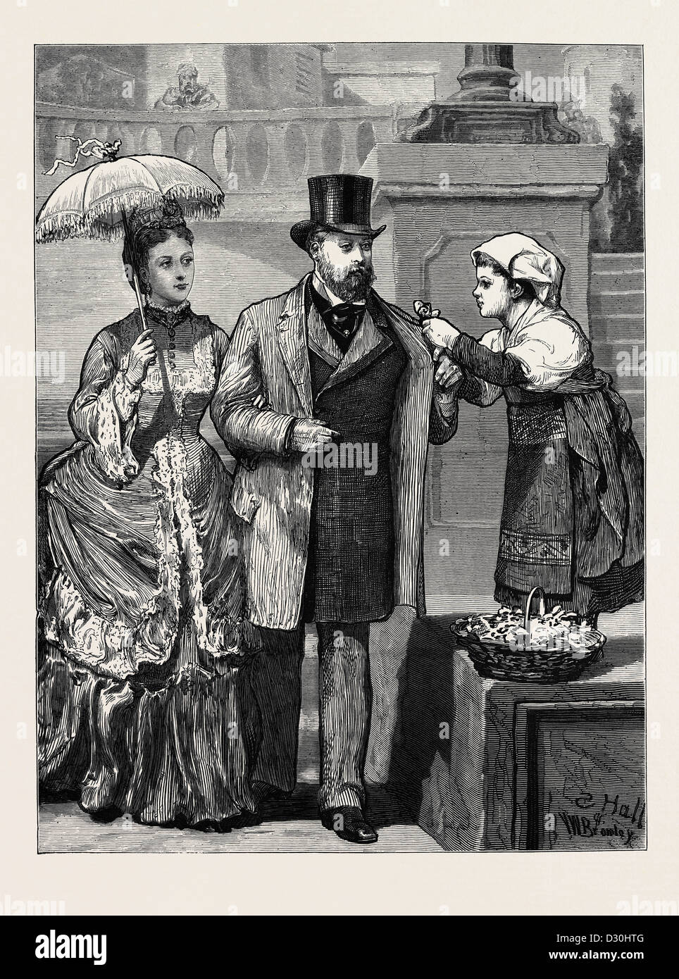 Roma: il principe e la principessa di Galles e la IMPORTUNATE fiore ragazza Foto Stock