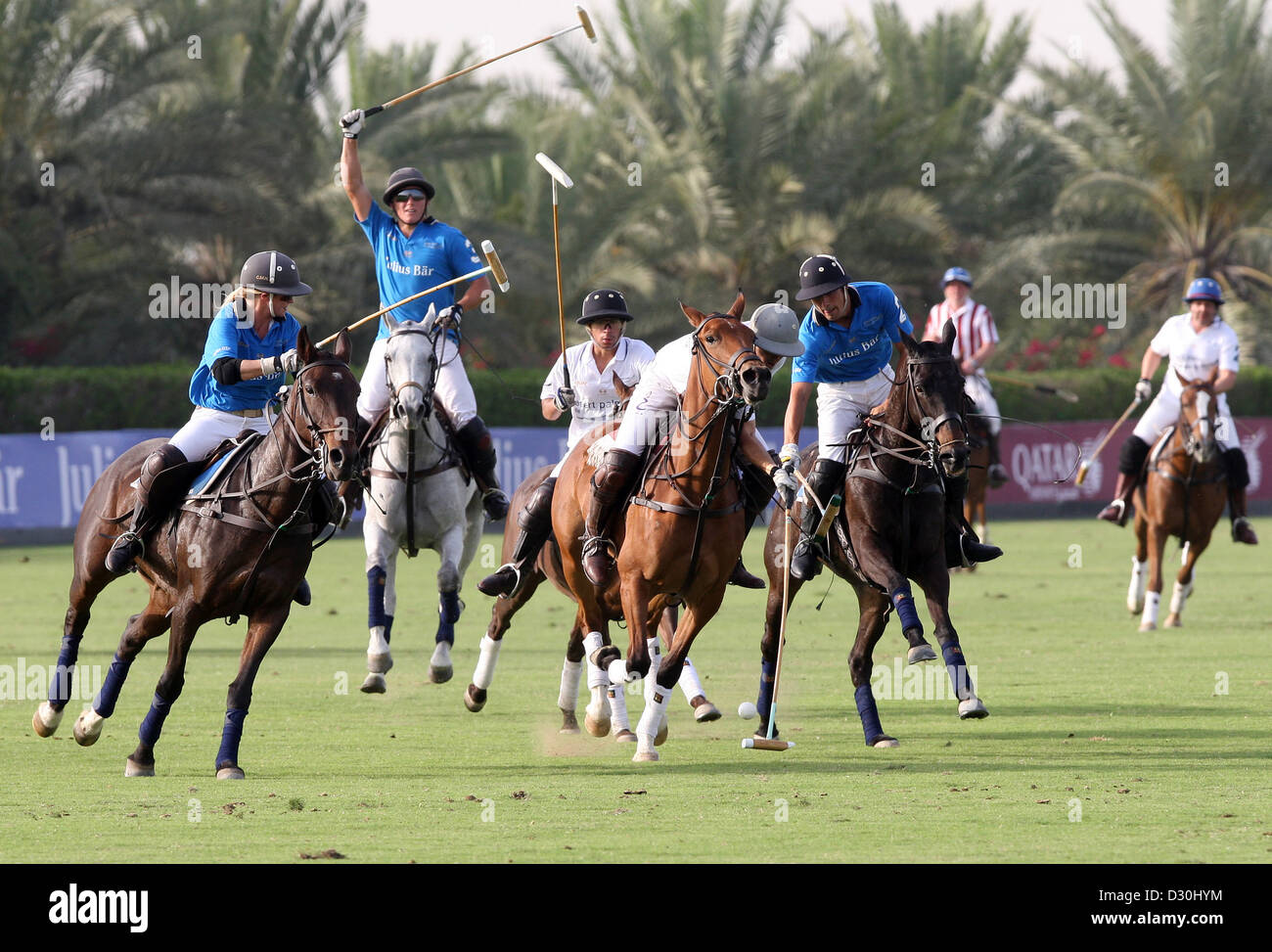 Dubai, Emirati arabi uniti, giocatori di polo Foto Stock