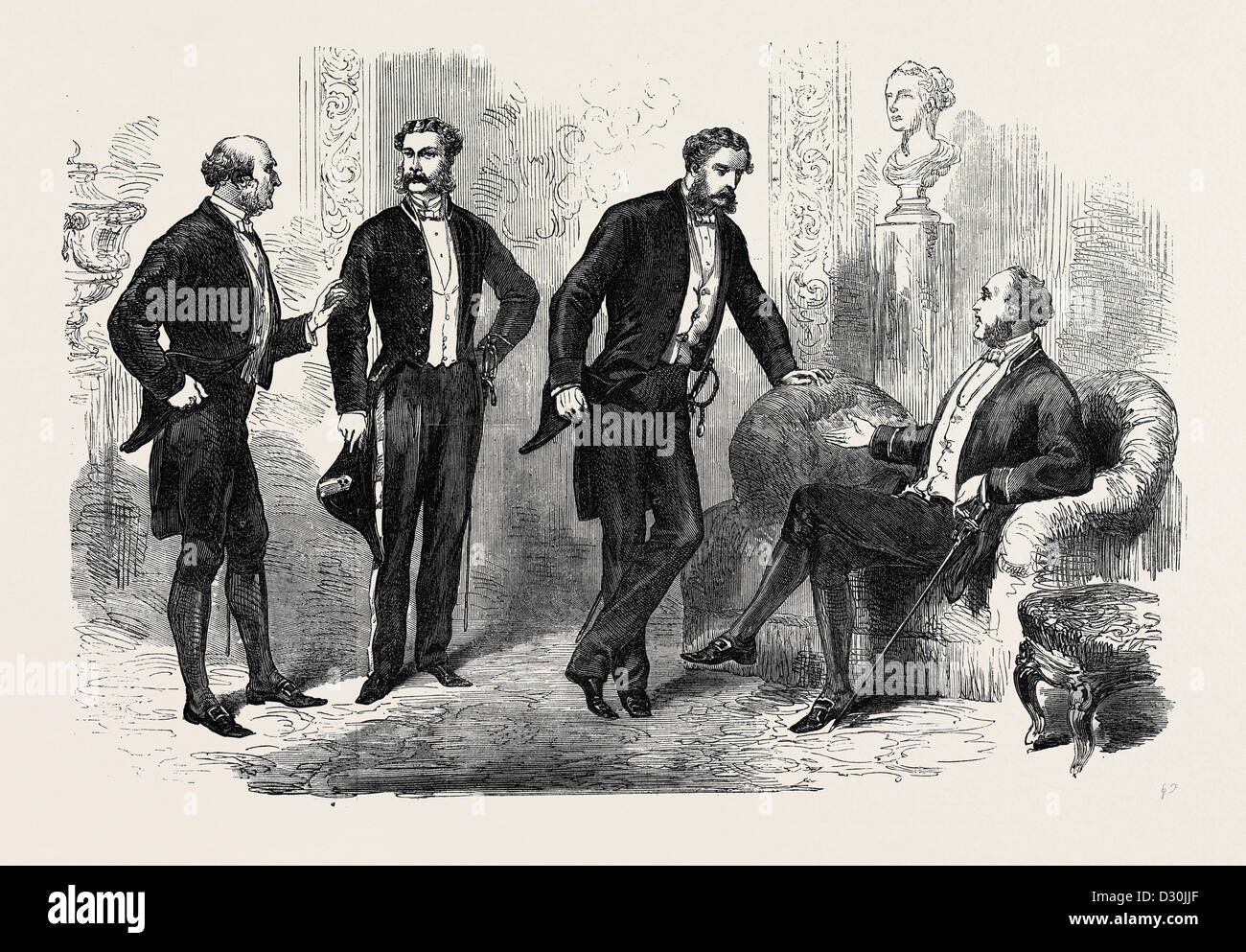 Il nuovo costume di corte 1869 Foto Stock