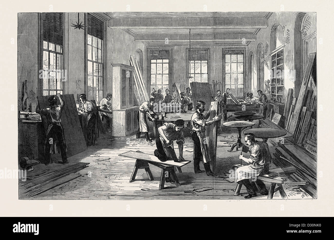 Le protezioni' ISTITUTO Vauxhall Bridge Road London carpentieri SHOP 1869 REGNO UNITO Foto Stock