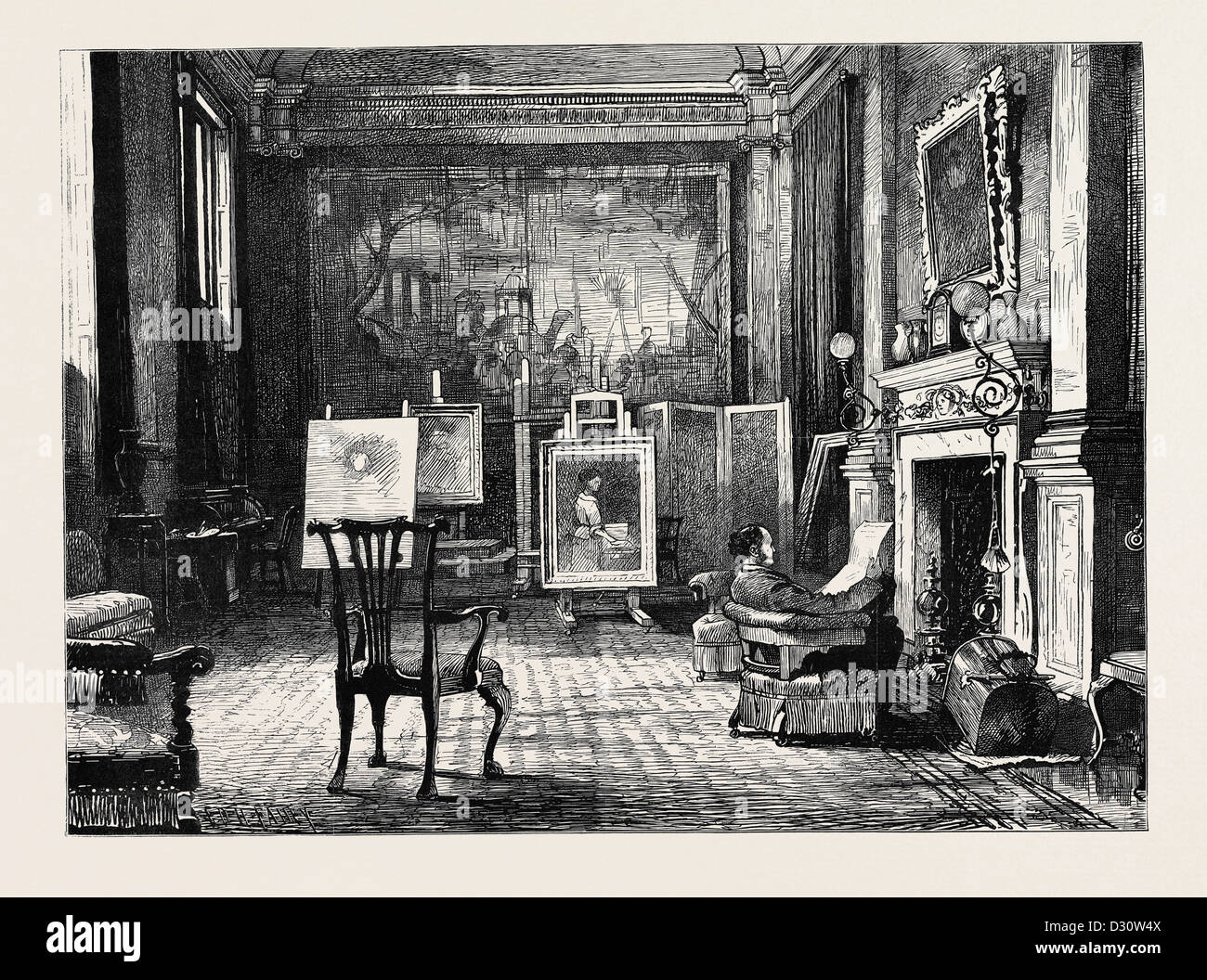 L'ARTISTA STUDIO, il sig. J.E. MILLAIS, R.A. A CASA Foto Stock