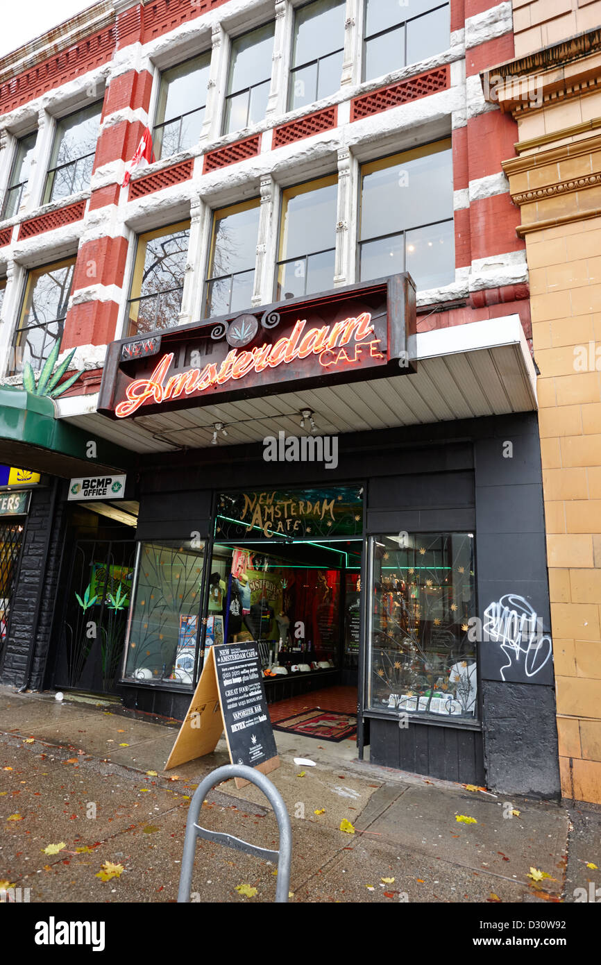 New Amsterdam cafe spazio sicuro per il fumo di cannabis Vancouver BC Canada Foto Stock