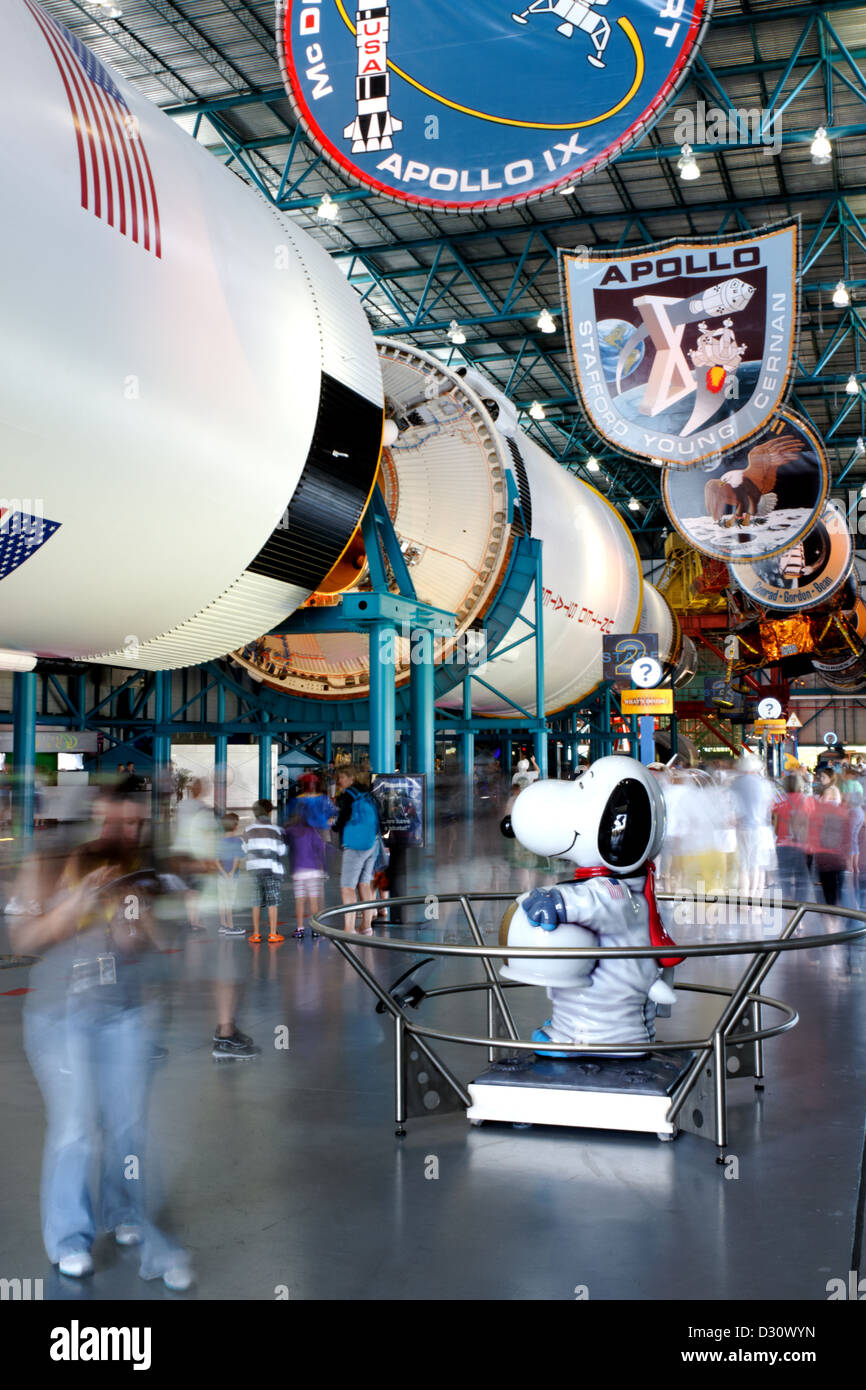 Saturn V Rocket, Kennedy Space Center, Florida Foto Stock