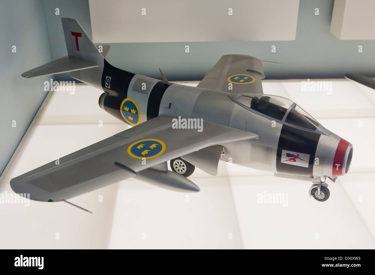 SAAB-29 turbojet modello di aeroplano Foto Stock