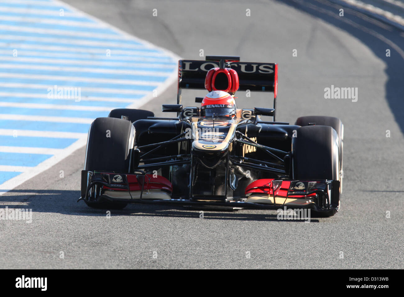 Test Jerez, Spagna, 05.02.2013, Romain Grosjean, Team Lotus F1, foto:mspb/ Lukas Gorys Foto Stock