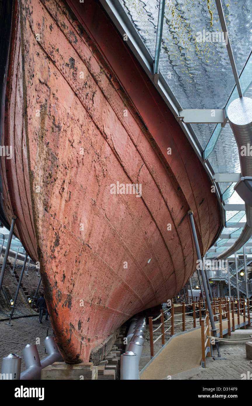 La scafo in ferro della SS Gran Bretagna in Great Western bacino di carenaggio, Bristol, Inghilterra, Regno Unito Foto Stock