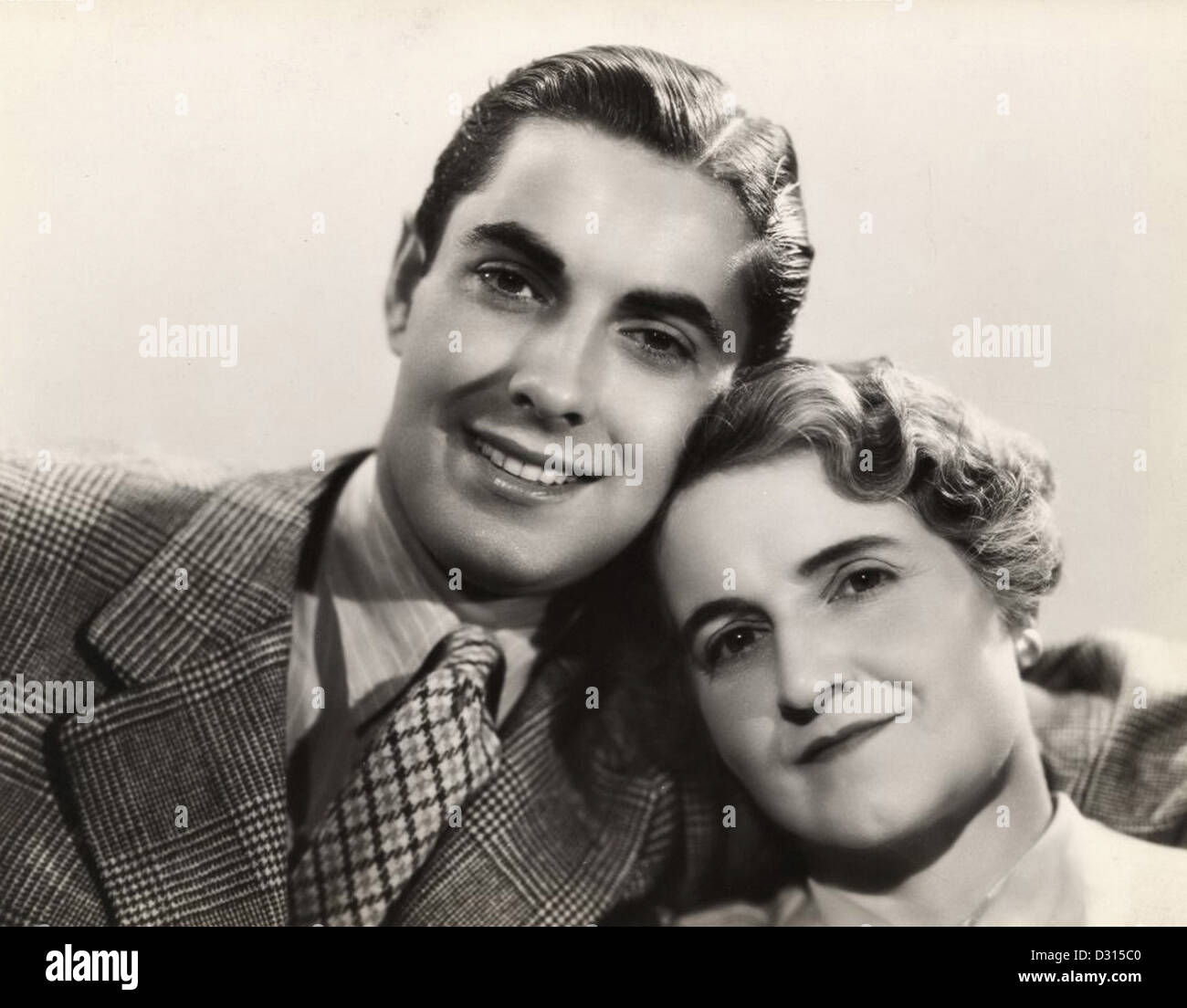 Tyrone Power e sua madre Foto Stock