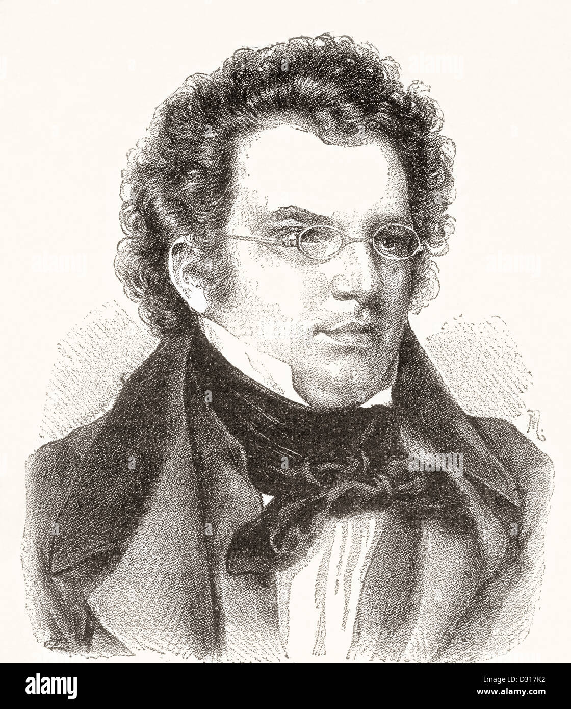 Franz Peter Schubert, 1797 - 1828. Il compositore austriaco. Foto Stock