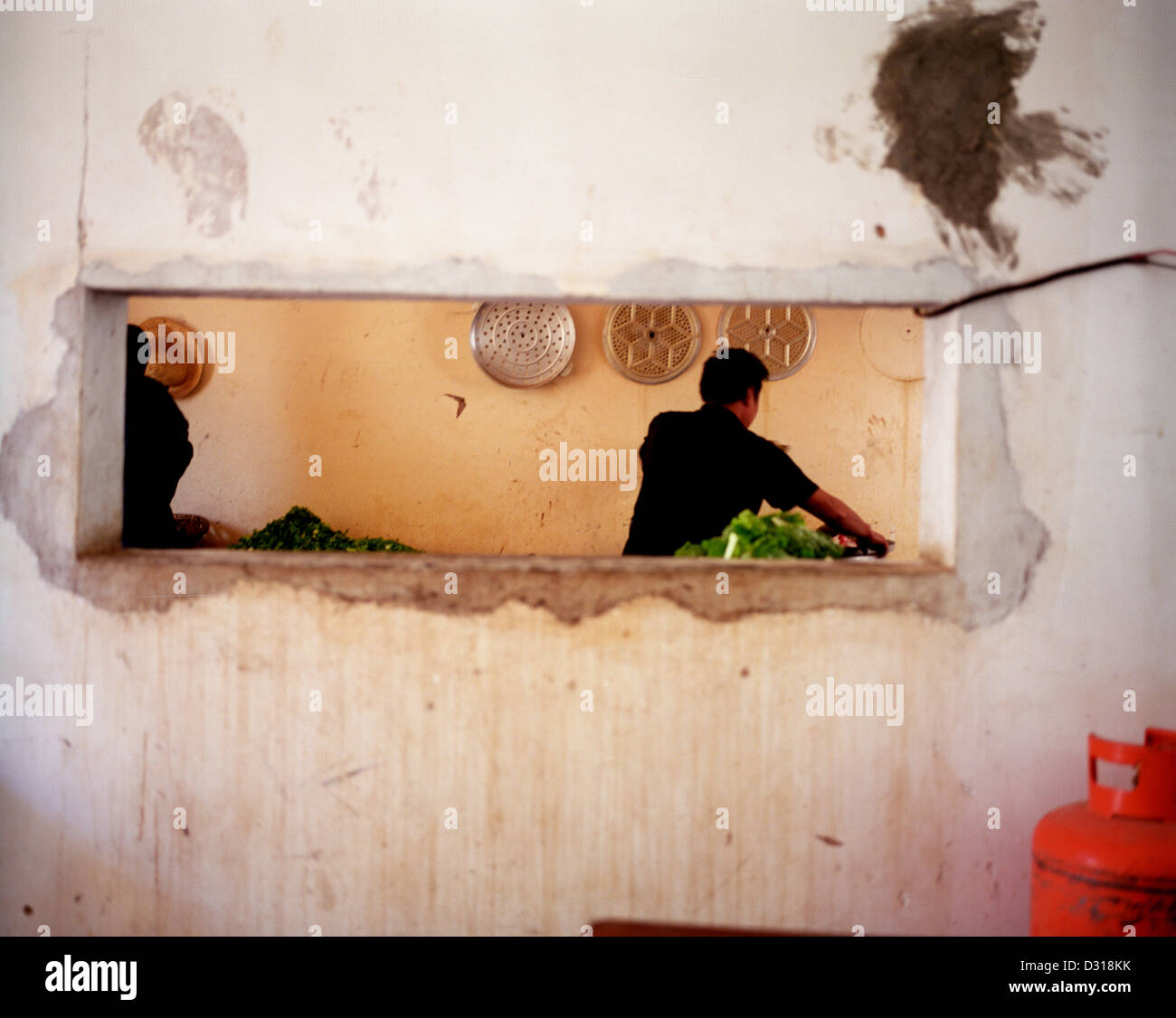 Lavoratori cinesi in Sudan, Merowe Dam. Foto Stock