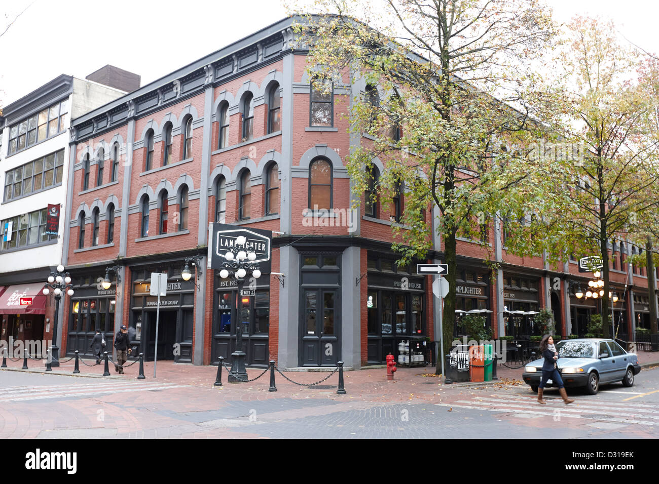 Il lamplighter public house nel vecchio dominio grand hotel palazzo water street Vancouver BC Canada Foto Stock