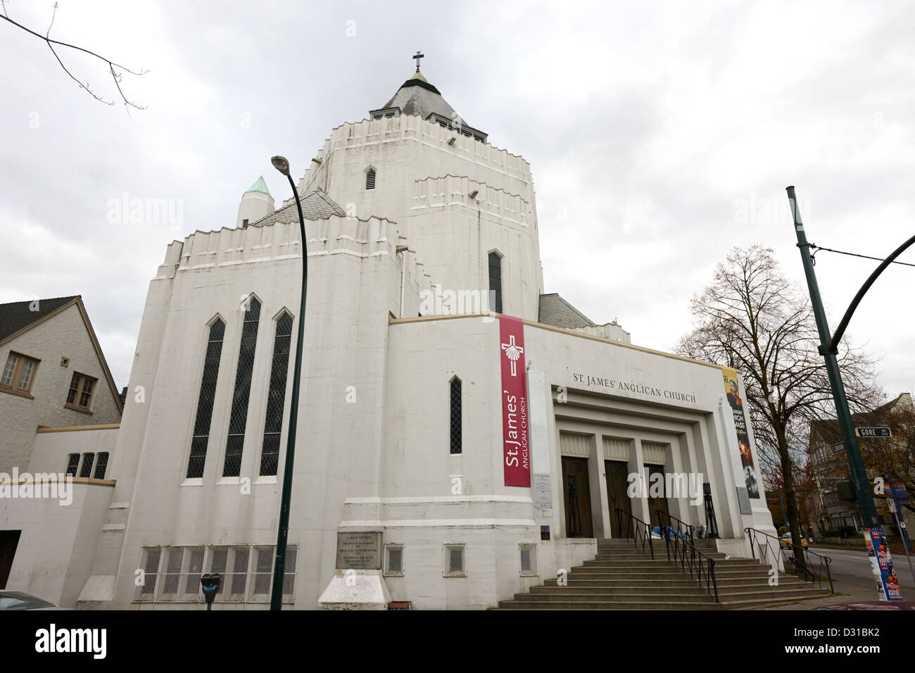 St James chiesa anglicana prima parrocchia anglicana in Vancouver BC Canada Foto Stock