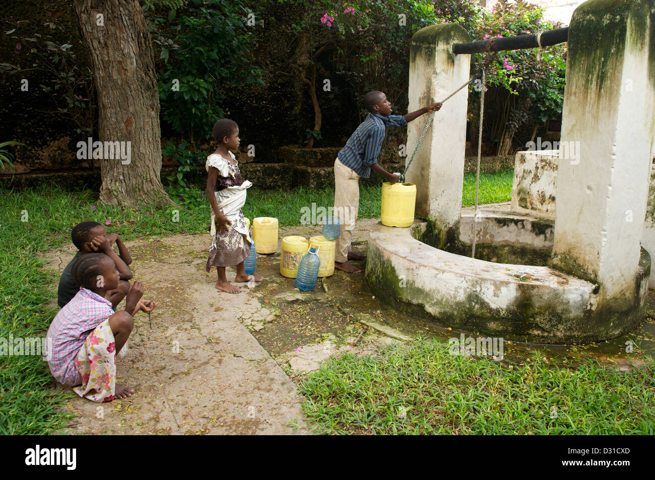 Ben al di fuori del xviii secolo lo Swahili House Museum, Lamu, l'arcipelago di Lamu, Kenya Foto Stock