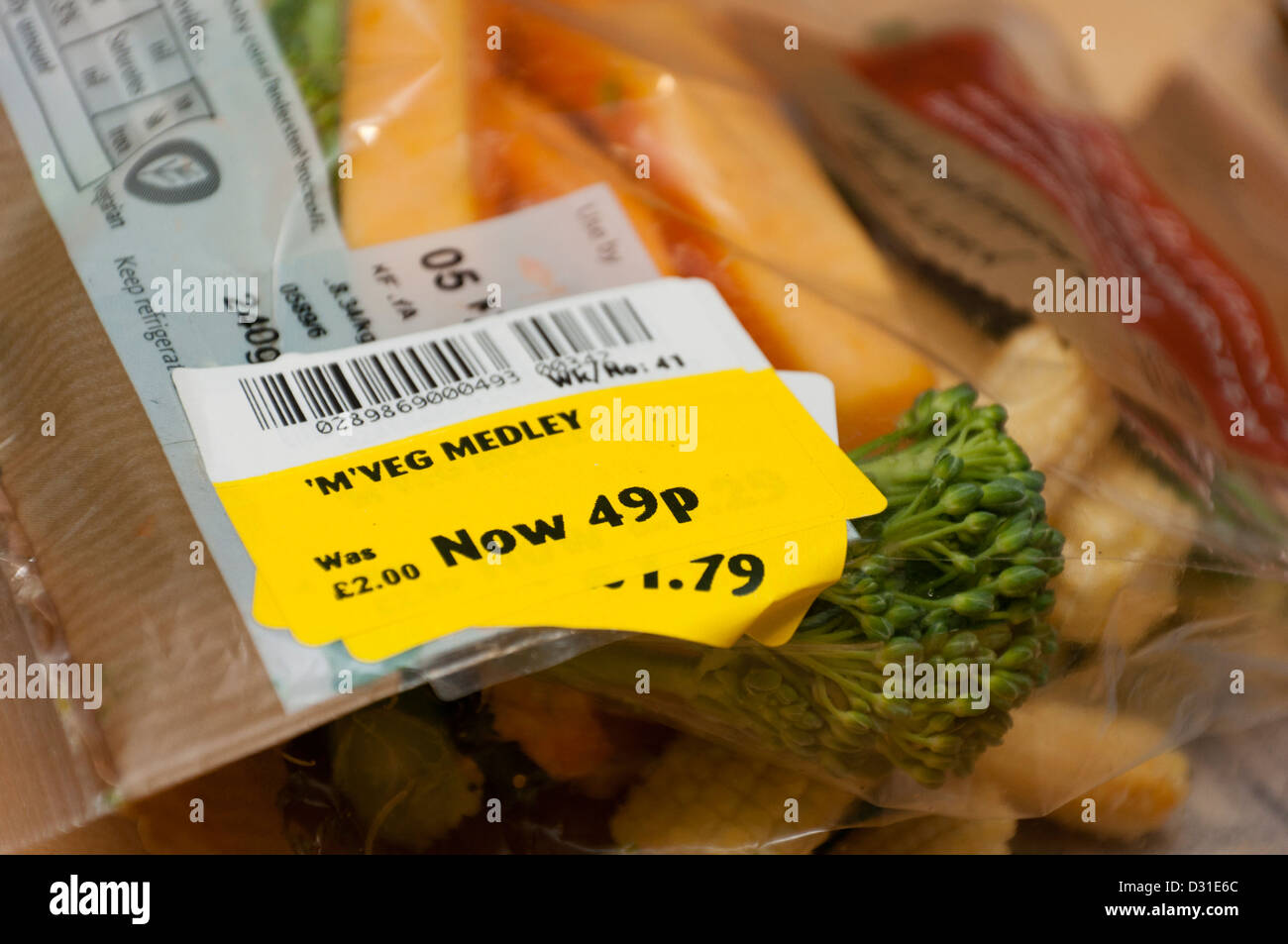 Prezzo ridotto il cibo. Foto Stock