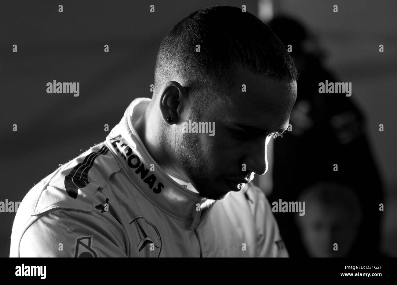 Jerez de la frontera, Spagna. Il 6 febbraio 2013. Motorsports: FIA Formula One World Championship 2013, F1 Test Jerez, Test day 2, Lewis Hamilton (GBR, Mercedes AMG F1). Credito: dpa picture alliance / Alamy Live News Foto Stock