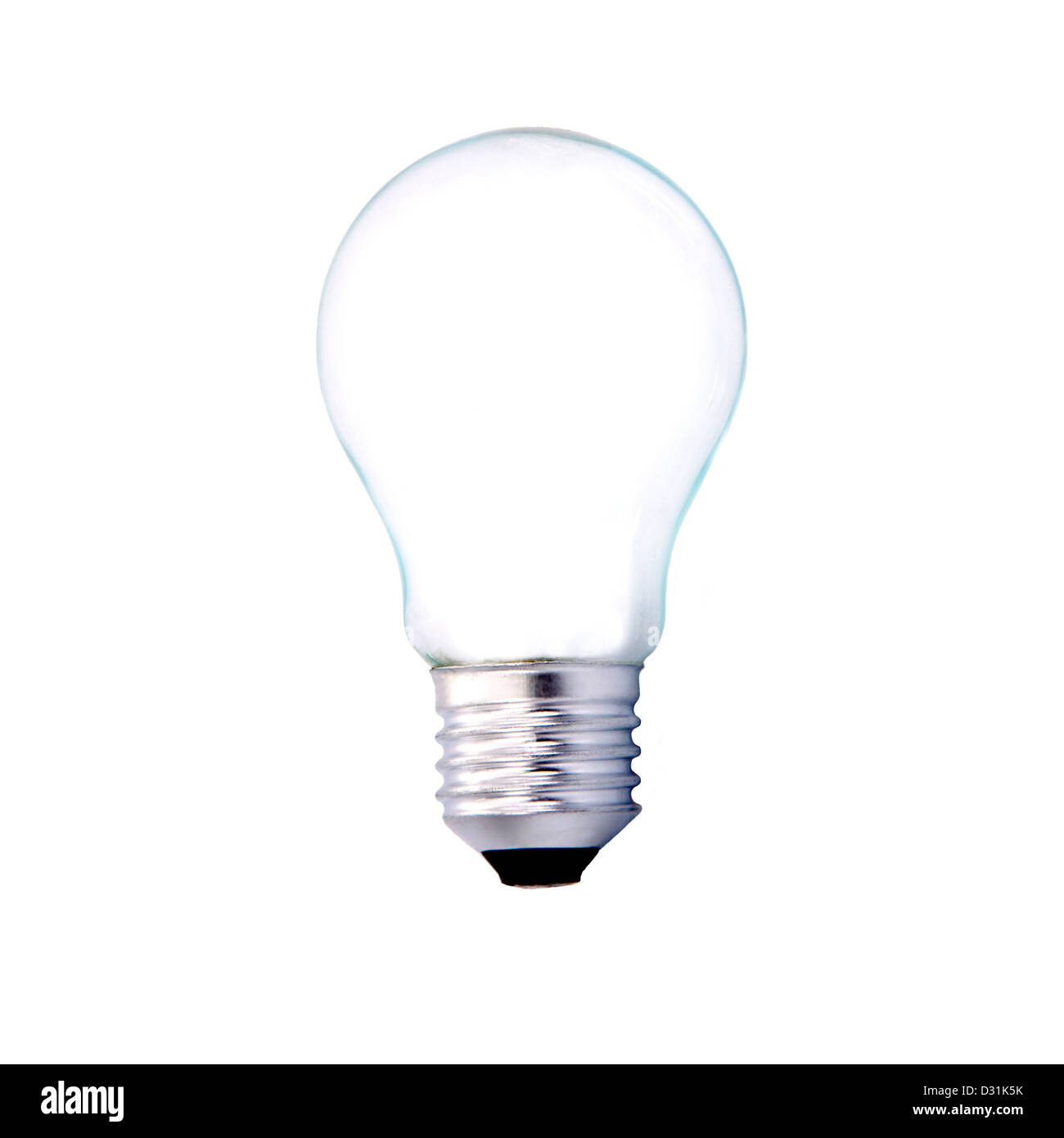 Lampadina luce isolati su sfondo bianco, elettrodomestici e industria Foto Stock