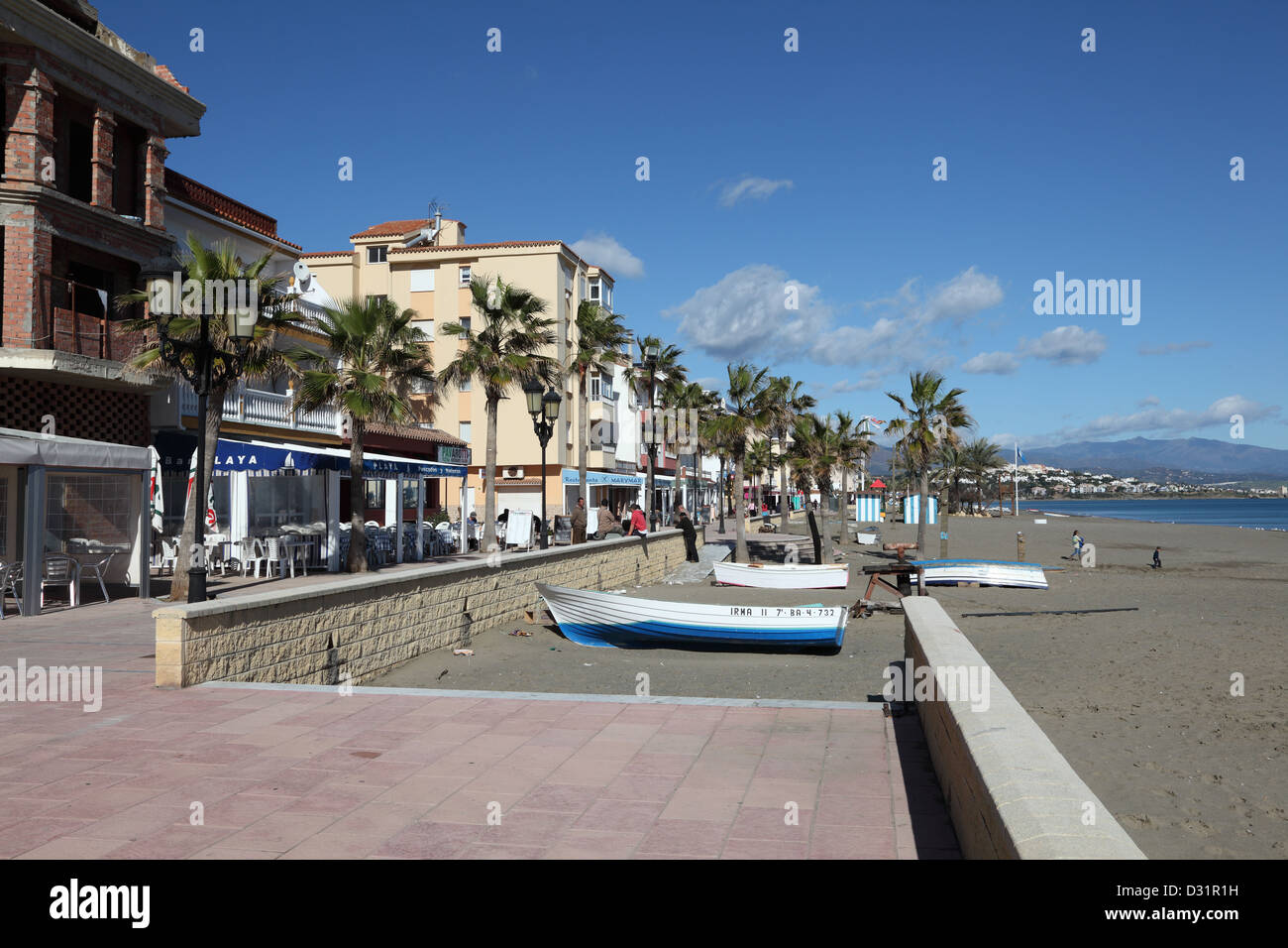 Lungomare di San Luis de Sabinillas, Costa del Sol, Andalusia, Spagna Foto Stock