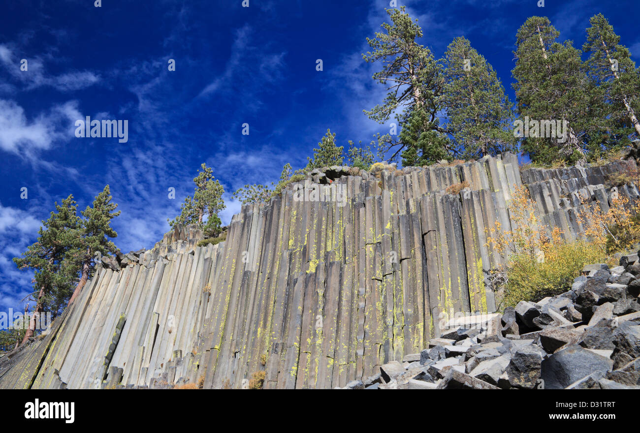 Devils Postpile National Monument in California del Nord Foto Stock