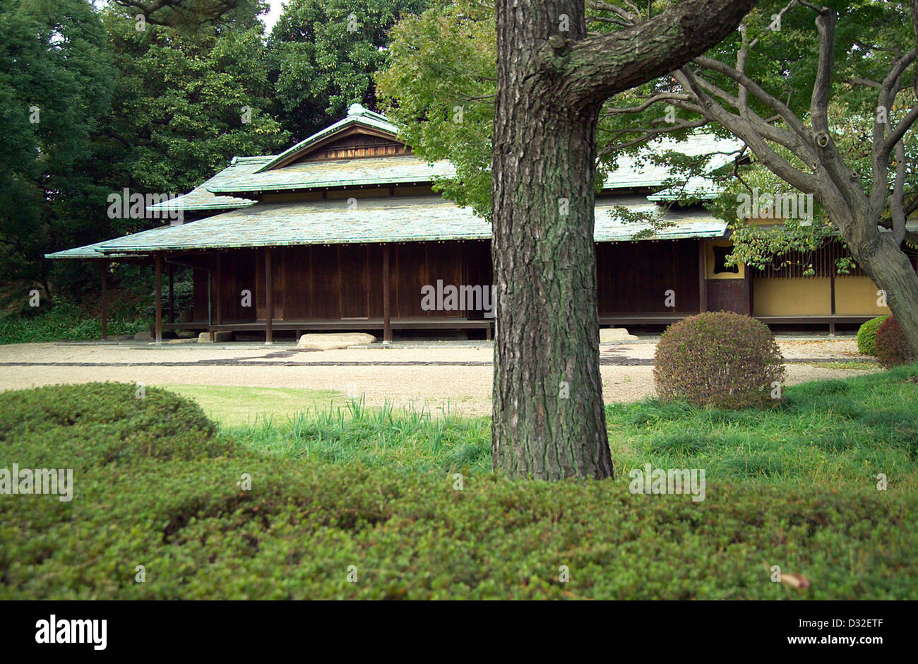 Kokyo (Palazzo Imperiale, precedentemente noto come castello di Edo) a Tokyo in Giappone. Foto Stock