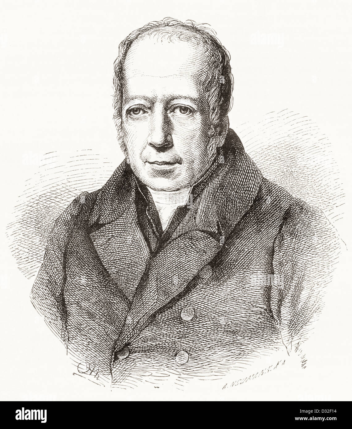 Friedrich Wilhelm Christian Karl Ferdinand von Humboldt, 1767 - 1835. Filosofo prussiano,e fondatore dell'Università di Berlino. Foto Stock