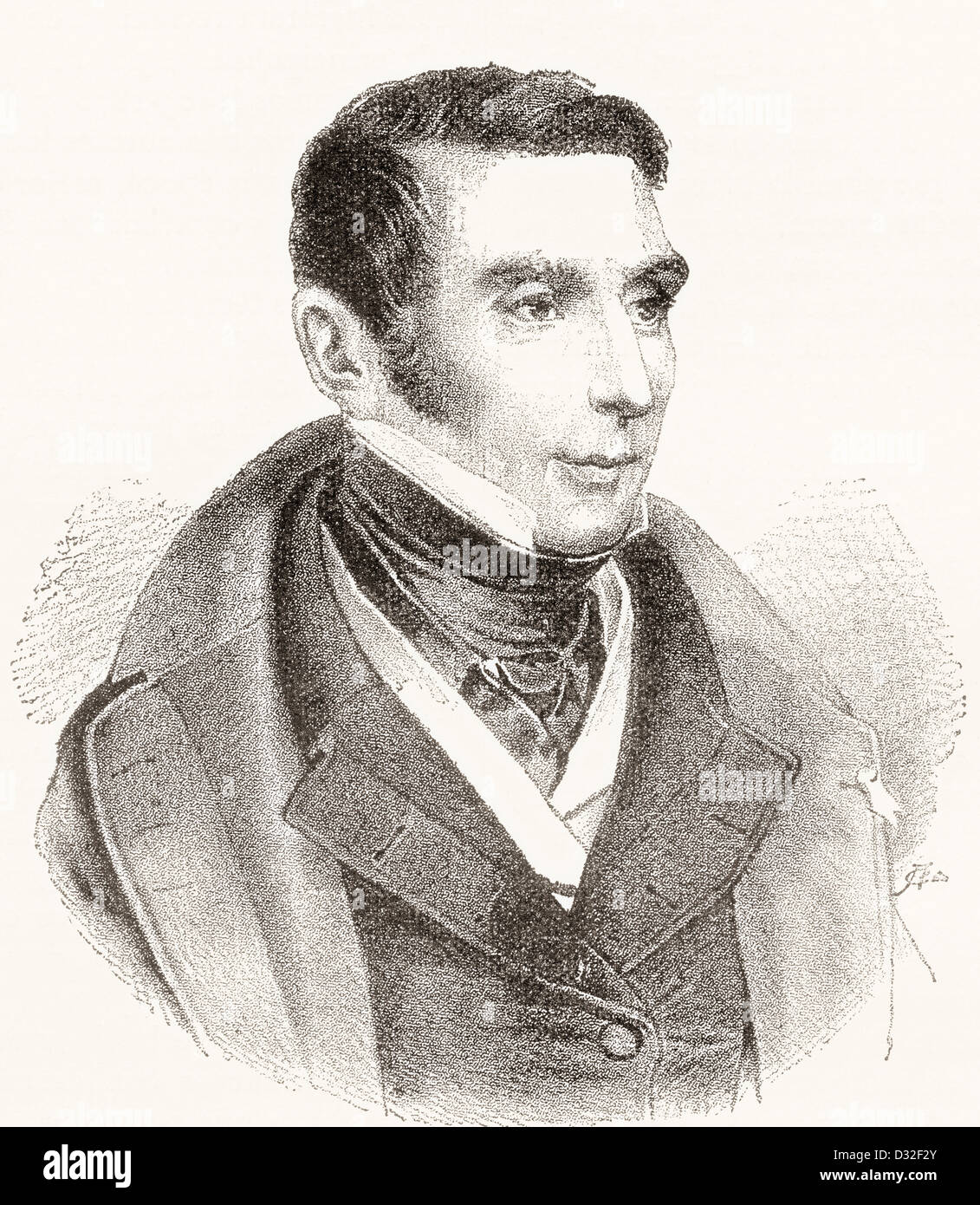 Augustin Eugène Scribe, 1791 - 1861. Drammaturgo francese e librettista. Foto Stock