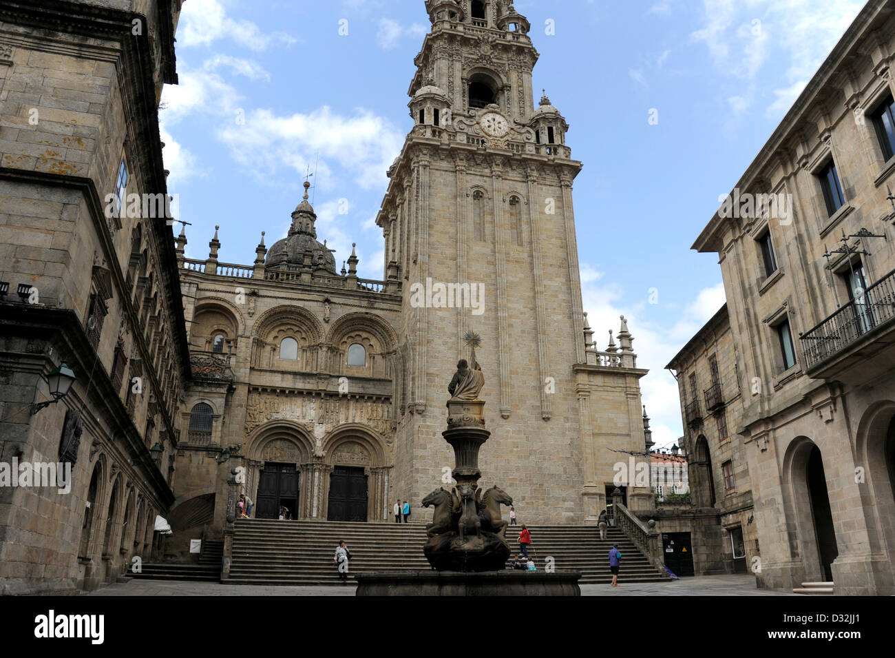 Santiago de compostela cattedrale,Pellegrinaggio,modo di San Giacomo,La Coruna provincia,Galizia,Spagna,Patrimonio Mondiale UNESCO Foto Stock