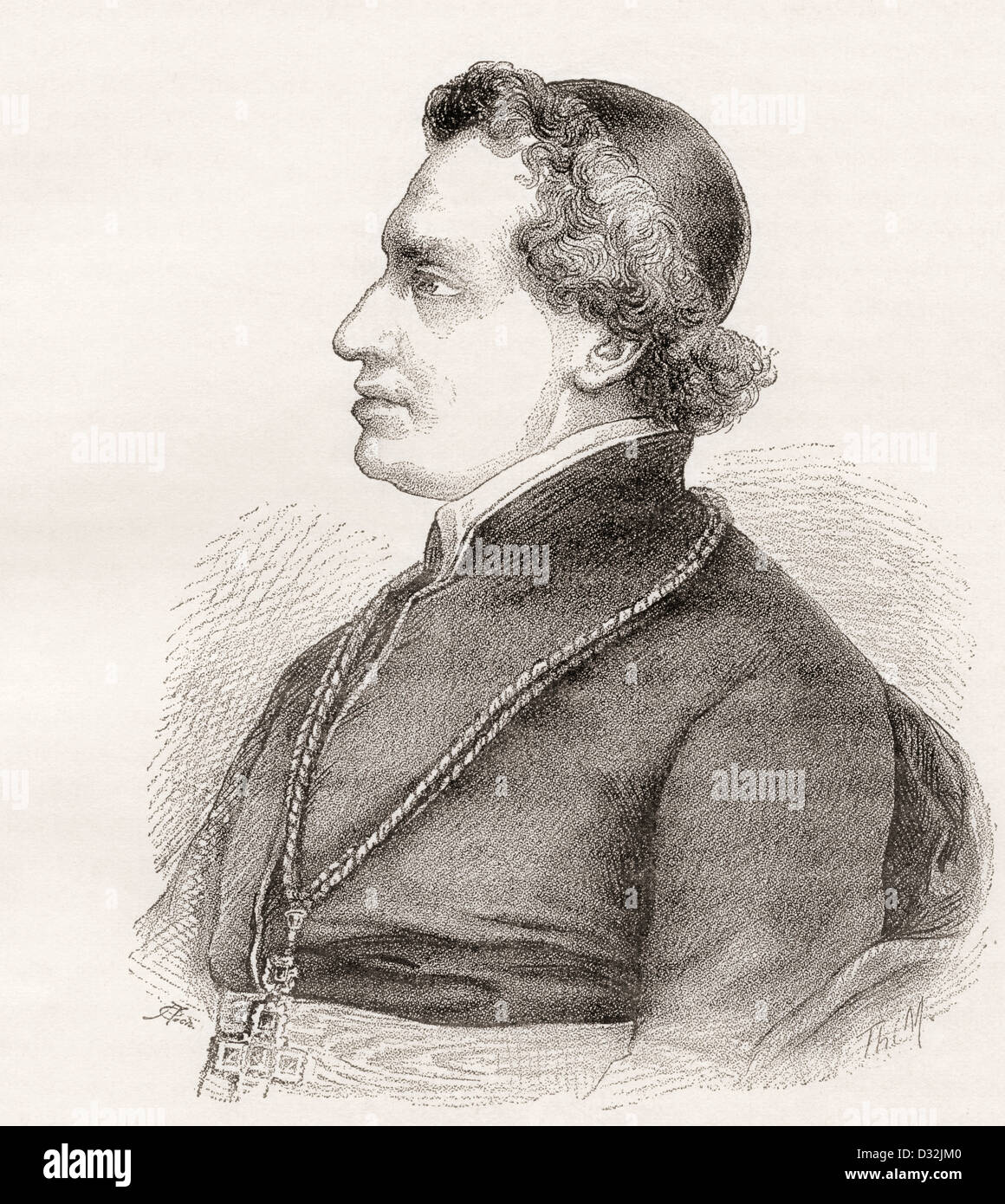 Giacomo Antonelli, 1806 - 1876. Cardinale italiano diacono. Foto Stock