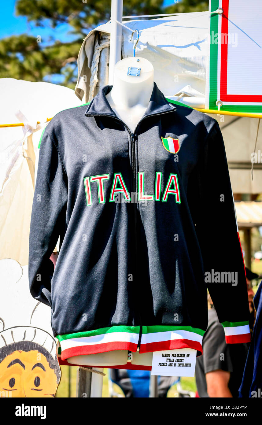 Italia soccer jacket in vendita presso l'Italiano Fiesta in Sarasota Florida Foto Stock