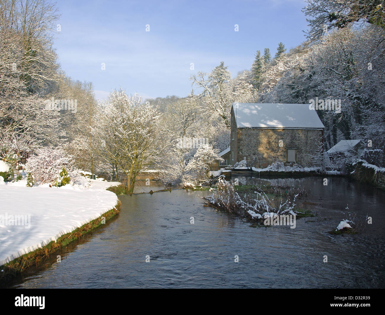 Alport Derbyshire Peak District inverno Foto Stock