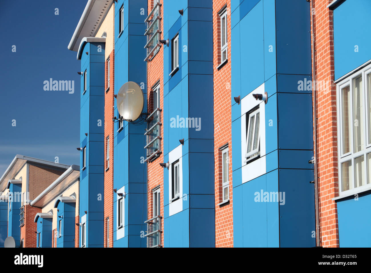 Moderno appartamento di blocchi in Preston, Lancashire, Regno Unito. Foto Stock