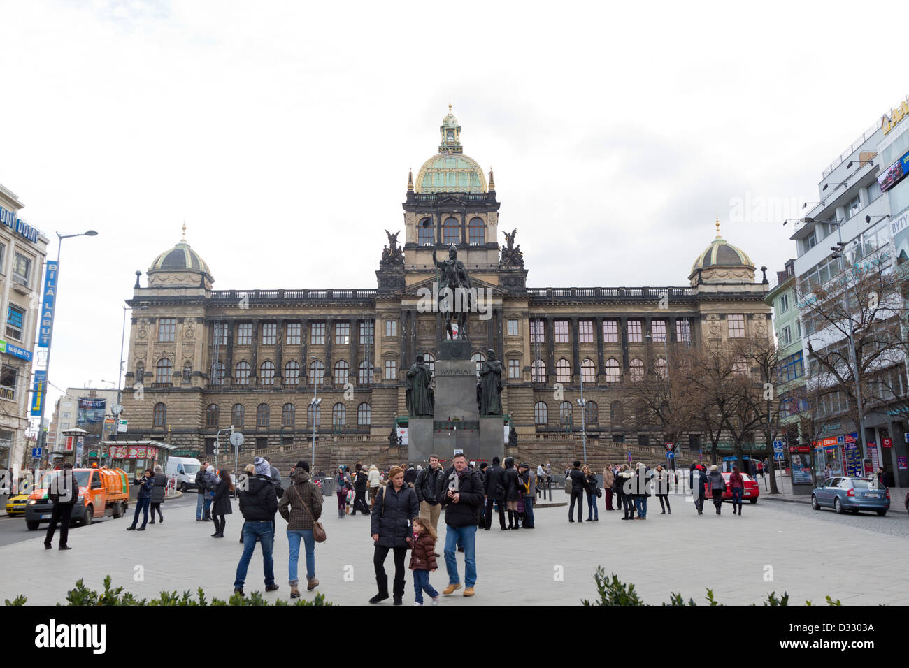 Museo Nazionale in Piazza Venceslao a Praga. Repubblica ceca. Foto Stock