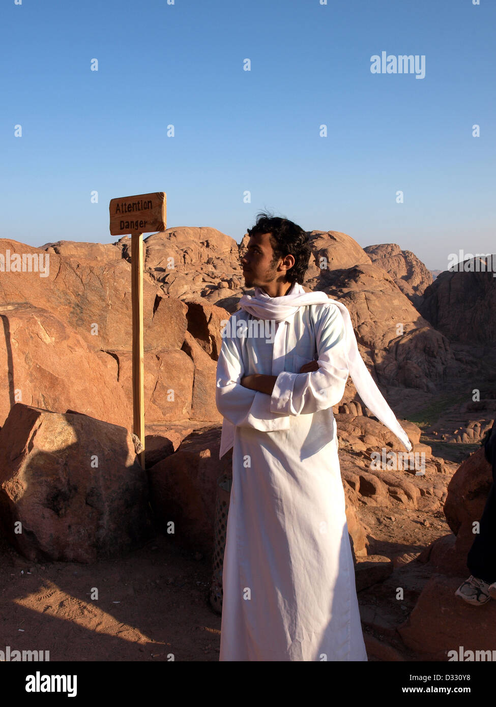 Arab Bedouin uomo al Sinai, Saint Katherine, Egitto. Foto Stock