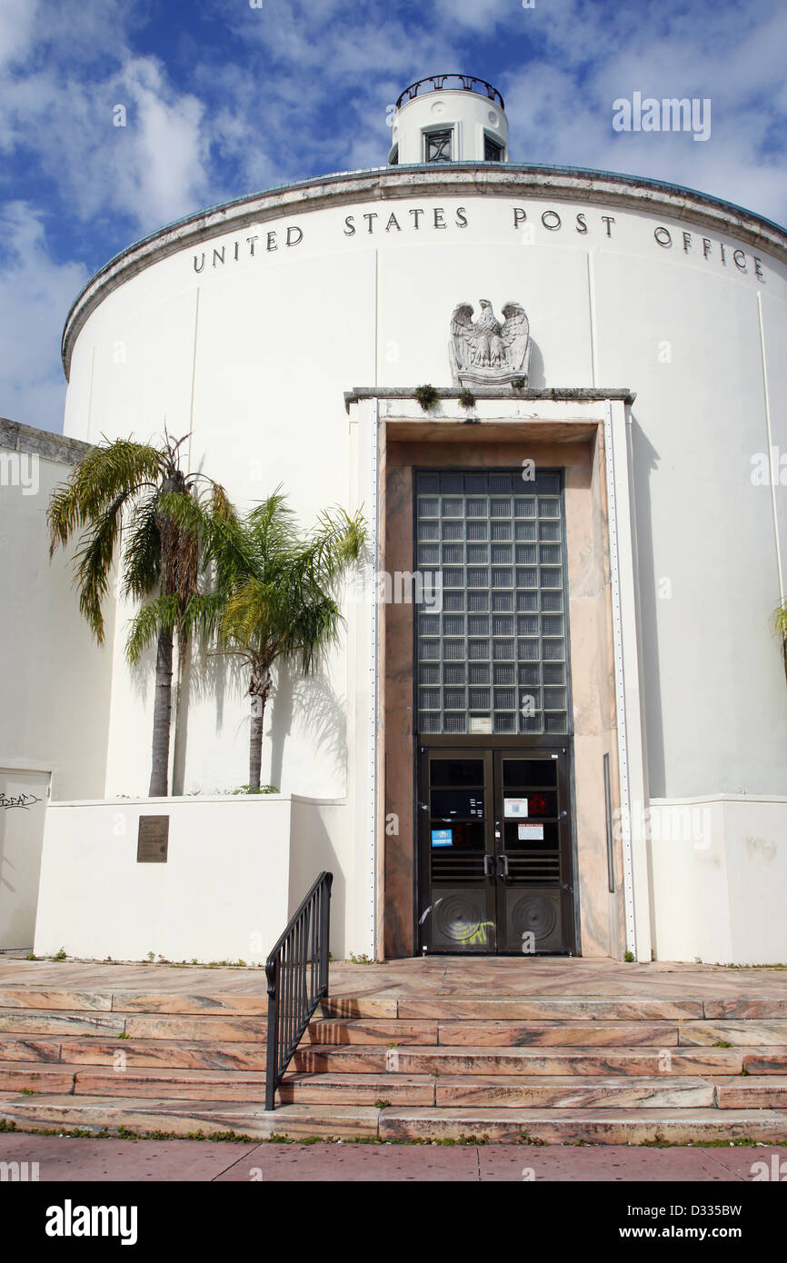 Noi Post Office, 1300 Washington Avenue, South Beach, Miami, Florida, Stati Uniti d'America Foto Stock