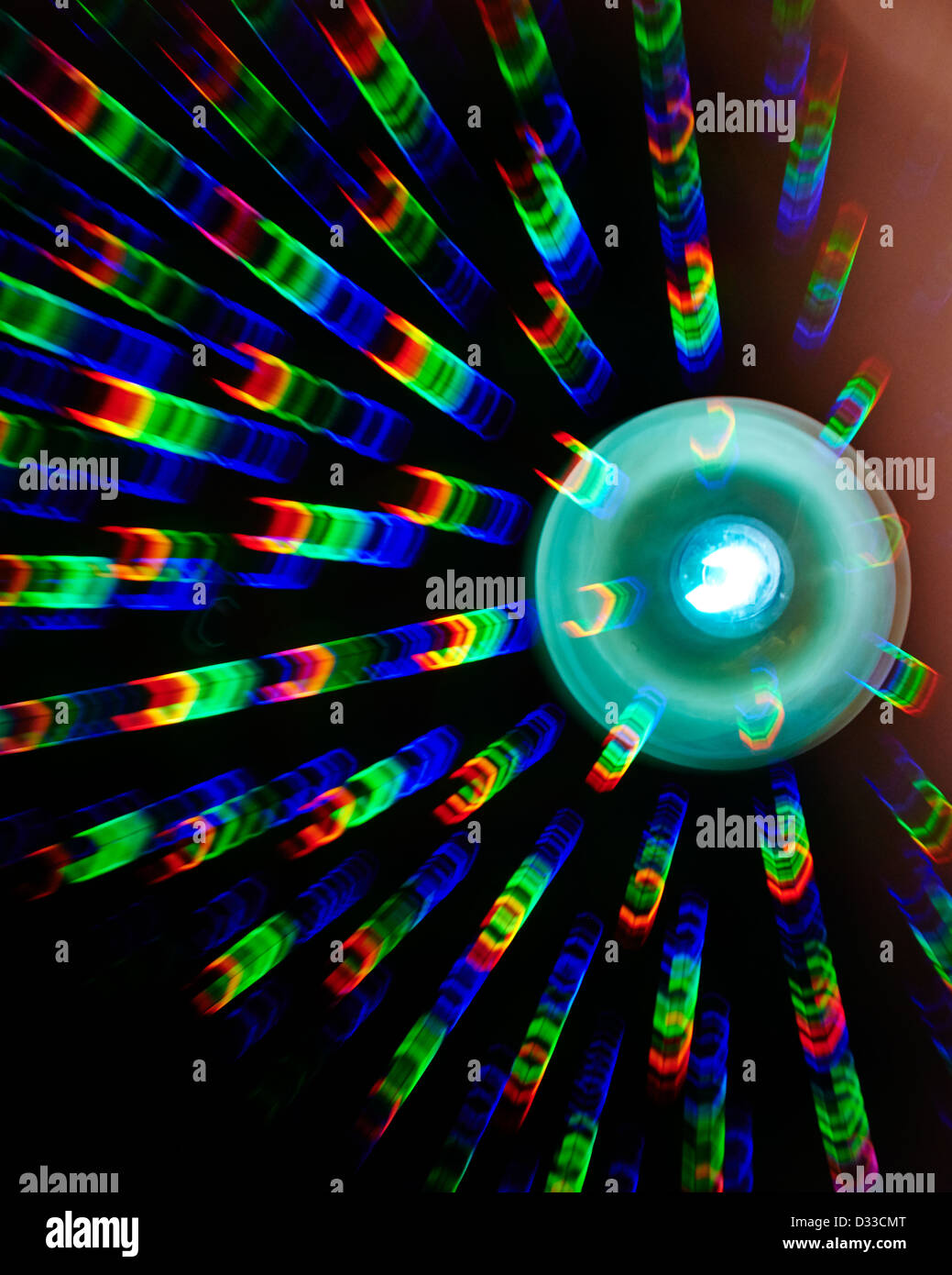 Strano e laser rainbow schemi di luce Foto Stock
