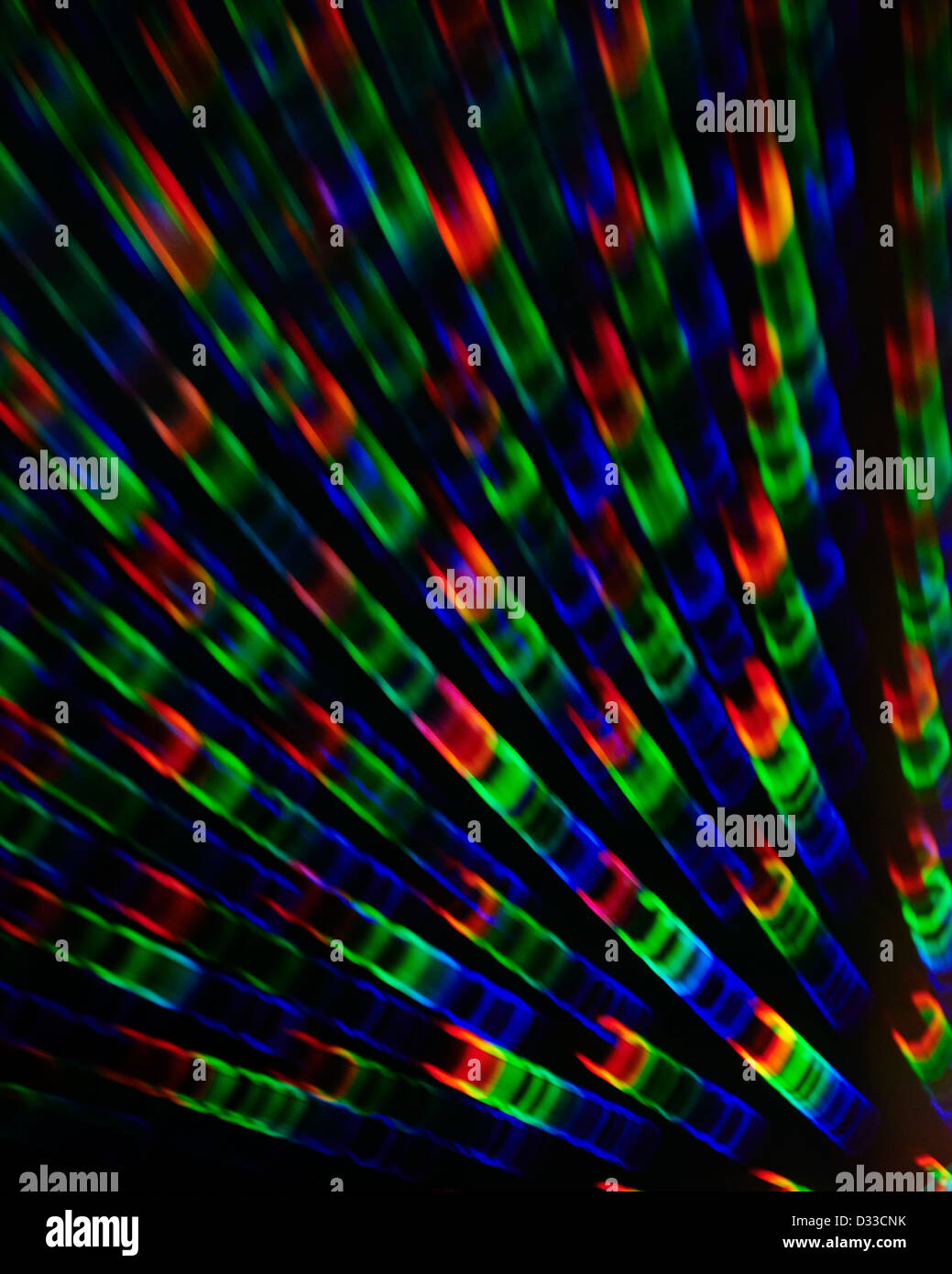 Strano e laser rainbow schemi di luce Foto Stock