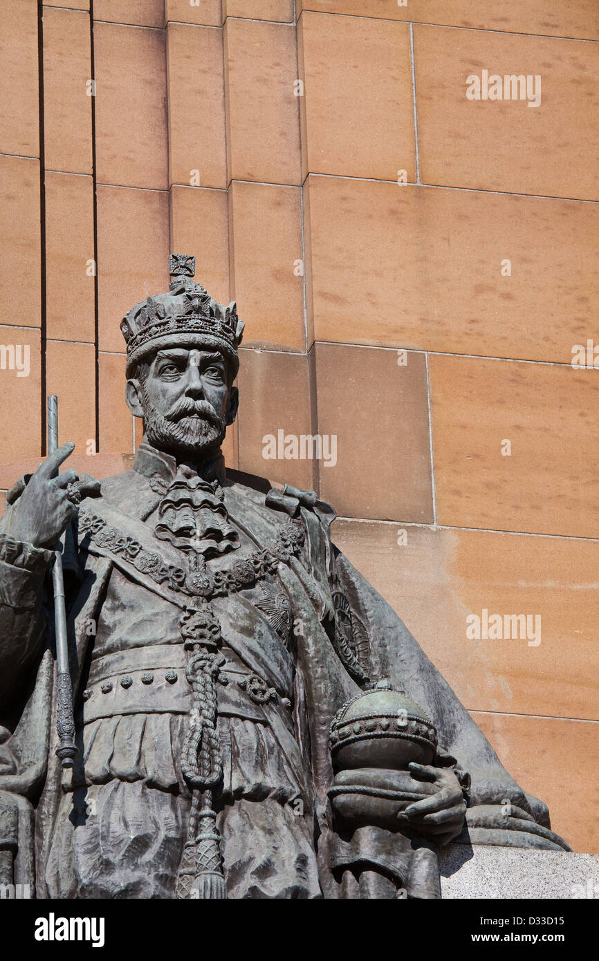 Re Giorgio V Memorial con Kings Domain park gardens Melbourne Victoria Australia au Foto Stock