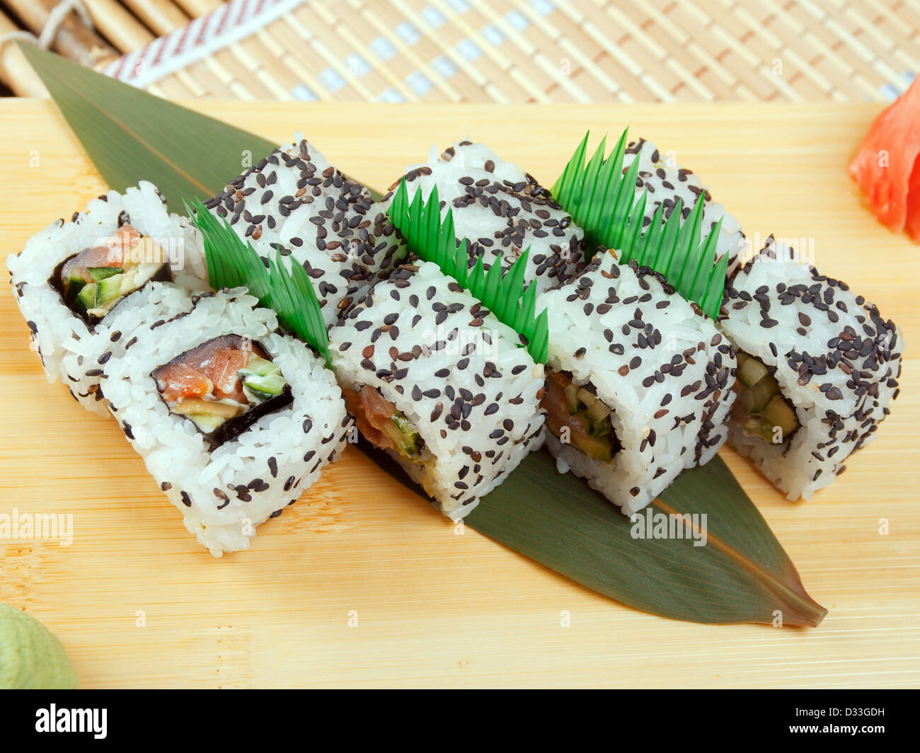 I sushi giapponesi La cucina . tradizionale cibo giapponese Foto Stock