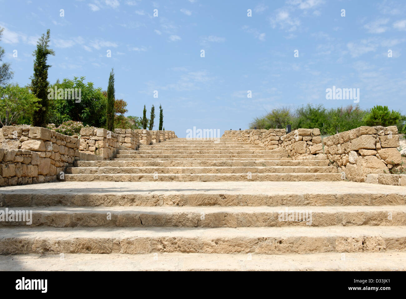 Questa immagine è stata catturata al vasto antico parco archeologico a Paphos (Kato Pafos), Cipro. Foto Stock