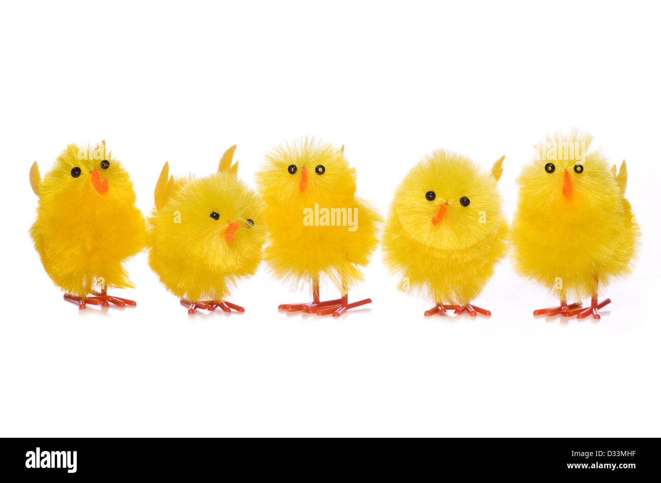 Gruppo di pulcino di pasqua decorazioni di esclusione di studio Foto Stock