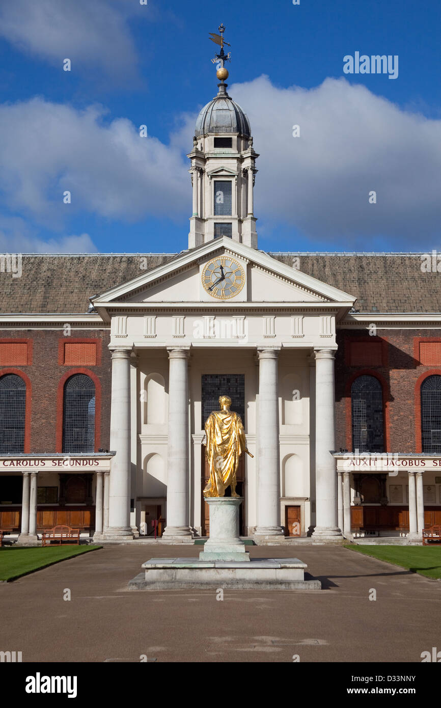 London, Chelsea figura corte presso il Royal Hospital Foto Stock