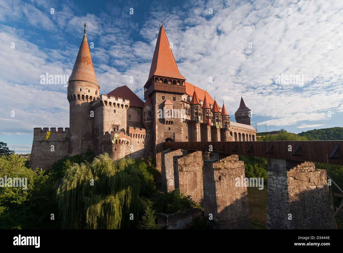 Corvin (o Hunyadi) Castello di Hunedoara, Romania Foto Stock