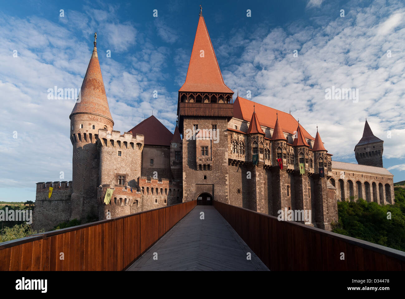 Corvin (o Hunyadi) Castello di Hunedoara, Romania Foto Stock