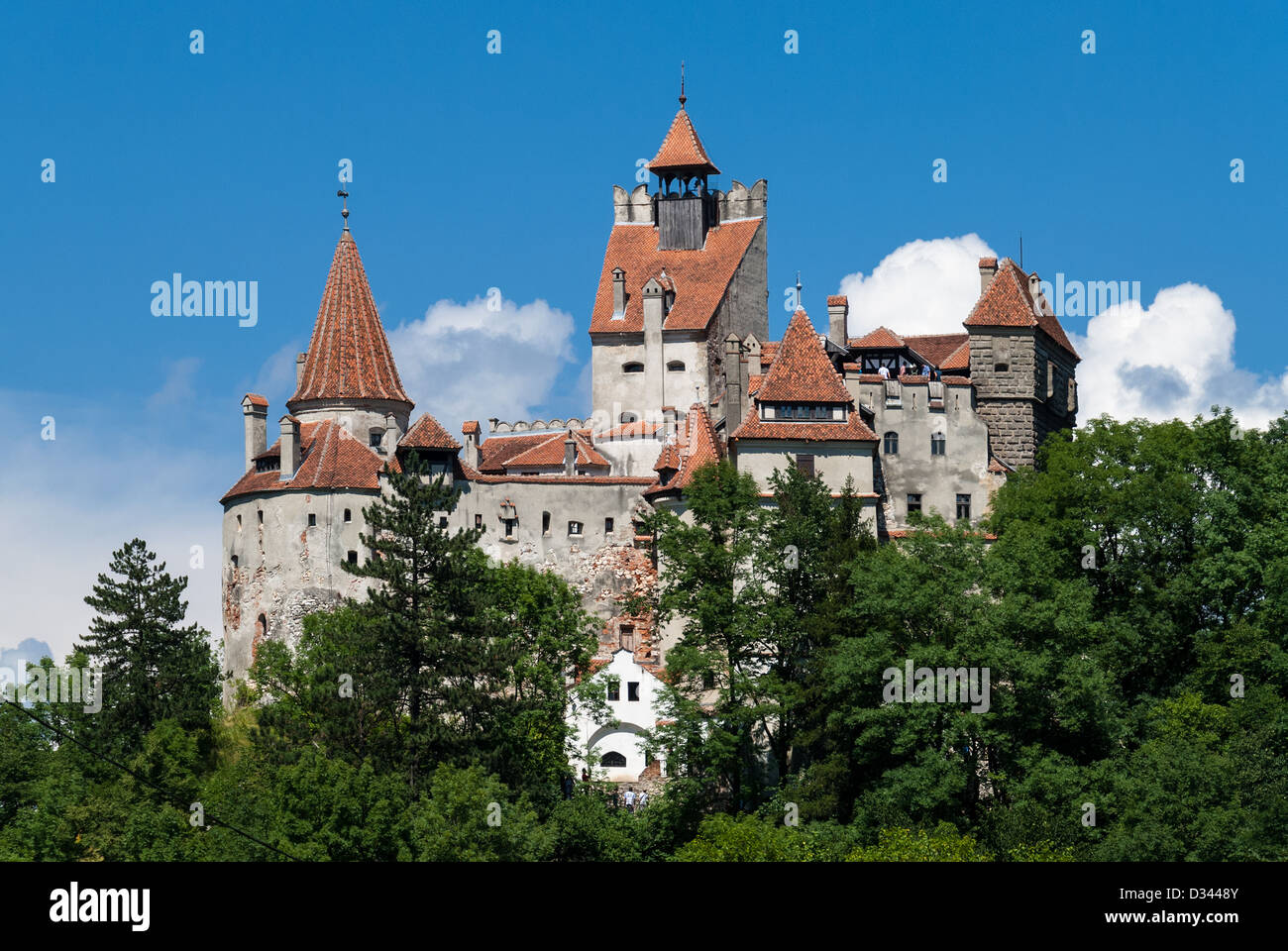 Castello di Bran, comunemente noto come 'Dracula Castello dell', in Romania Foto Stock